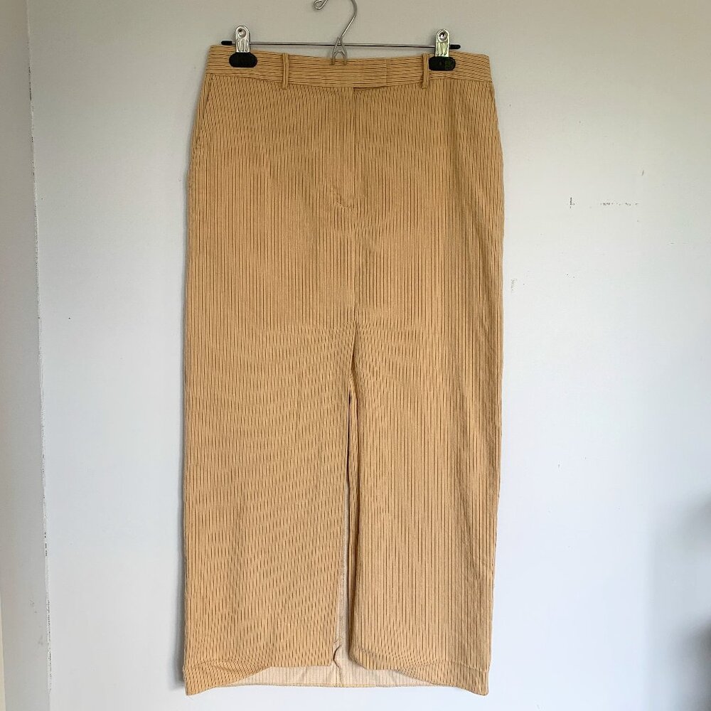 ZARA BEIGE LONG PENCIL SKIRT